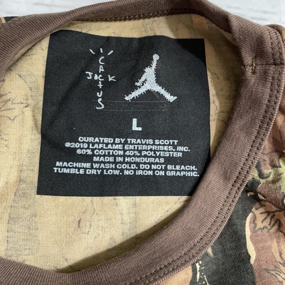 Travis ScottXJordan Cactus Jack Highest T camo L - Picture 6 of 12